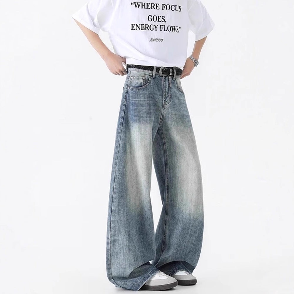 Loose-Fit Wide-Leg Hose im Used-Look