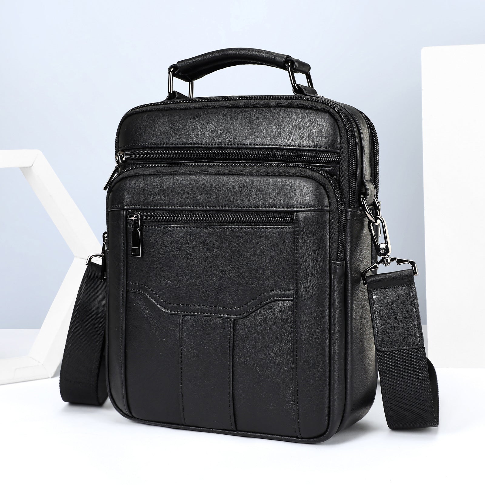 Business Schultertasche aus Leder