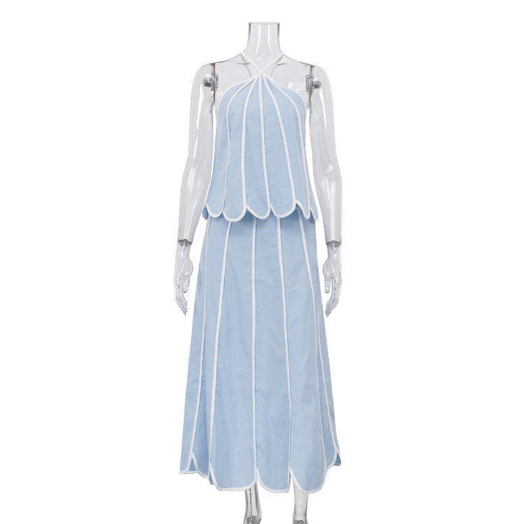 Sommer Damen Street-Style Langes Rockset