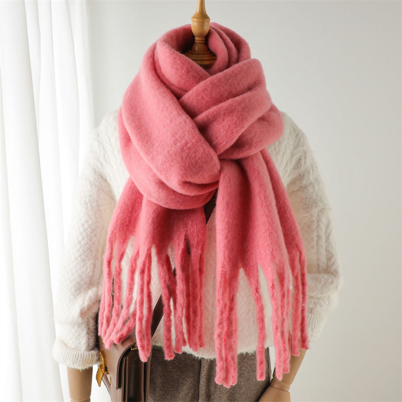 Winterthermal-Schal mit langen Pompons – Bild 2 | LuxeStyle