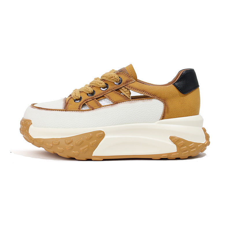 Retro Sneaker mit dicker Sohle