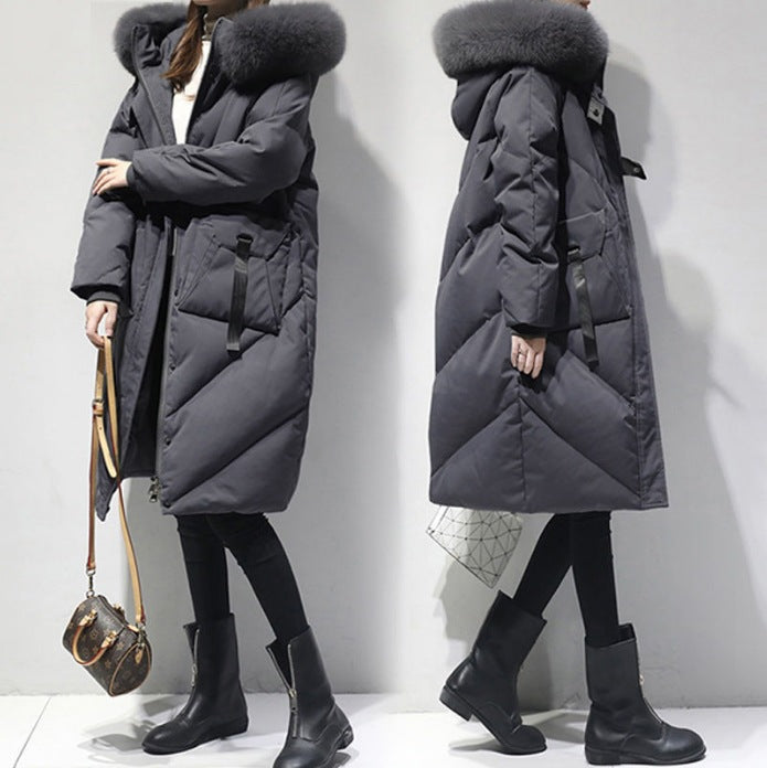 Gefütterter Wintermantel mit Fellkragen – Bild 8 | LuxeStyle