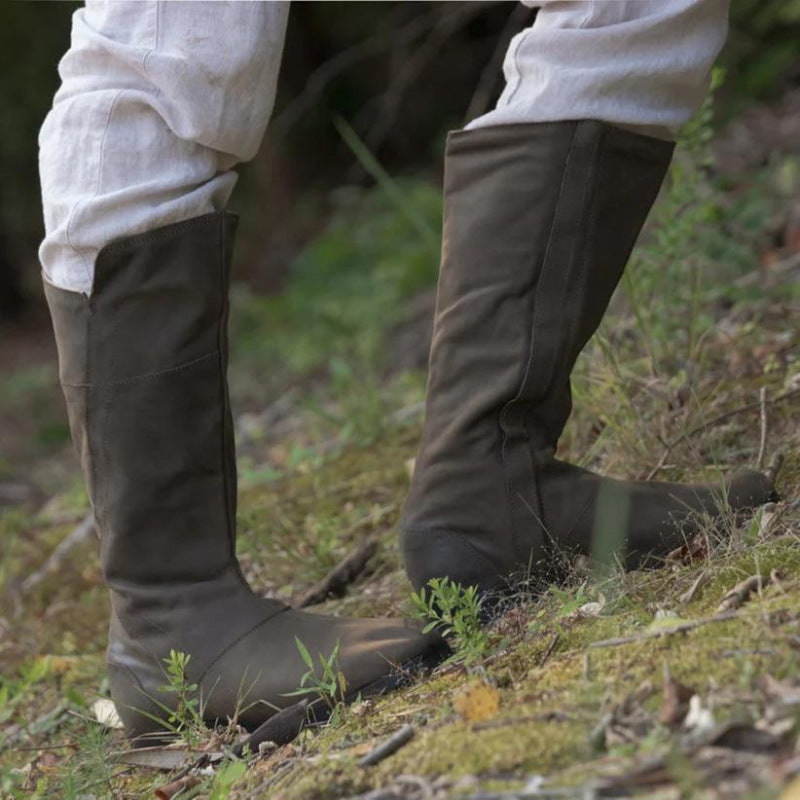 Herren Mid-Calf Boots mit Rundspitze
