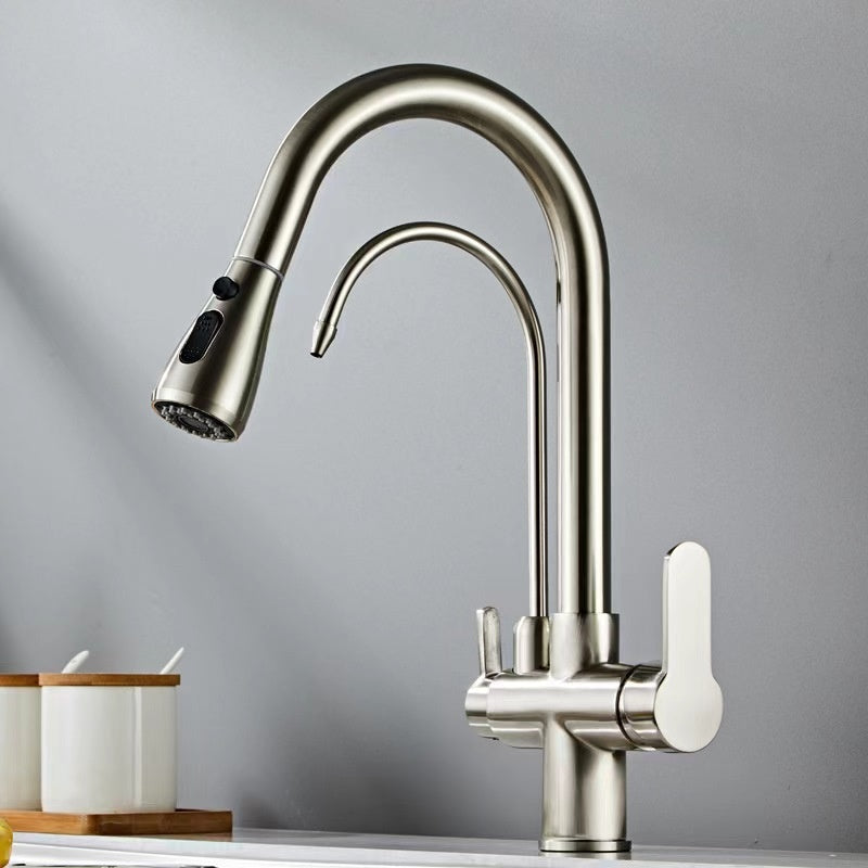 Kupfer Wasserhahn mit ausziehbarem Schlauch – Bild 10 | LuxeStyle