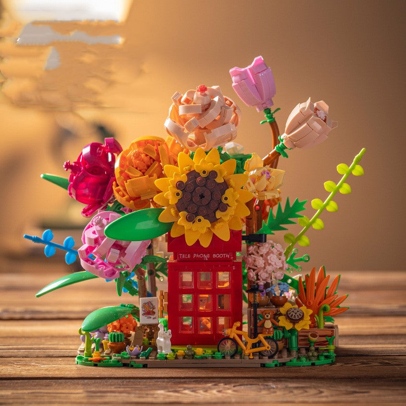 Mädchen Blumen Telefonzelle Bausteine – Bild 4 | LuxeStyle