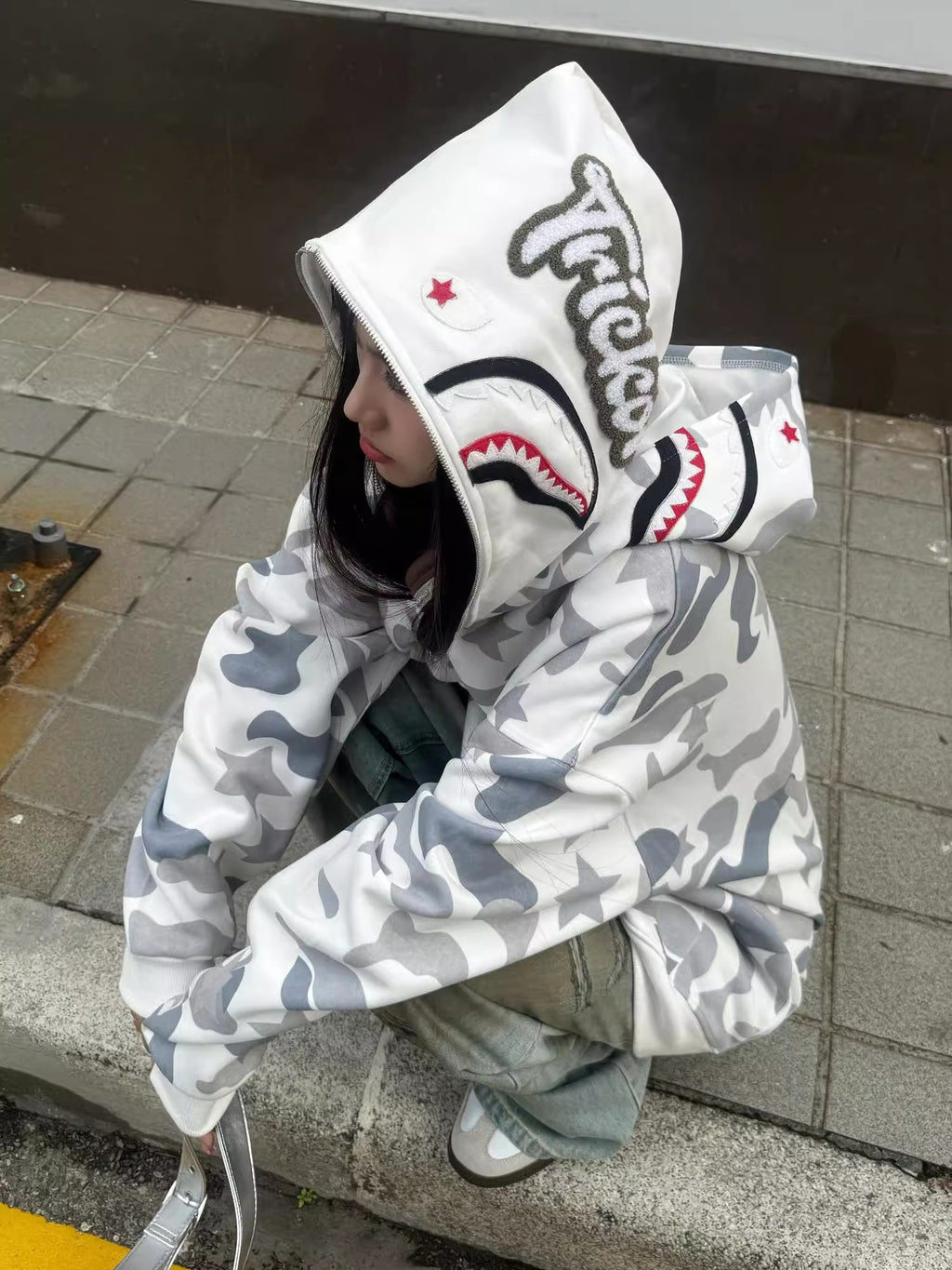 Trendiger Loose-Fit Dual-Zip Cardigan Hoodie