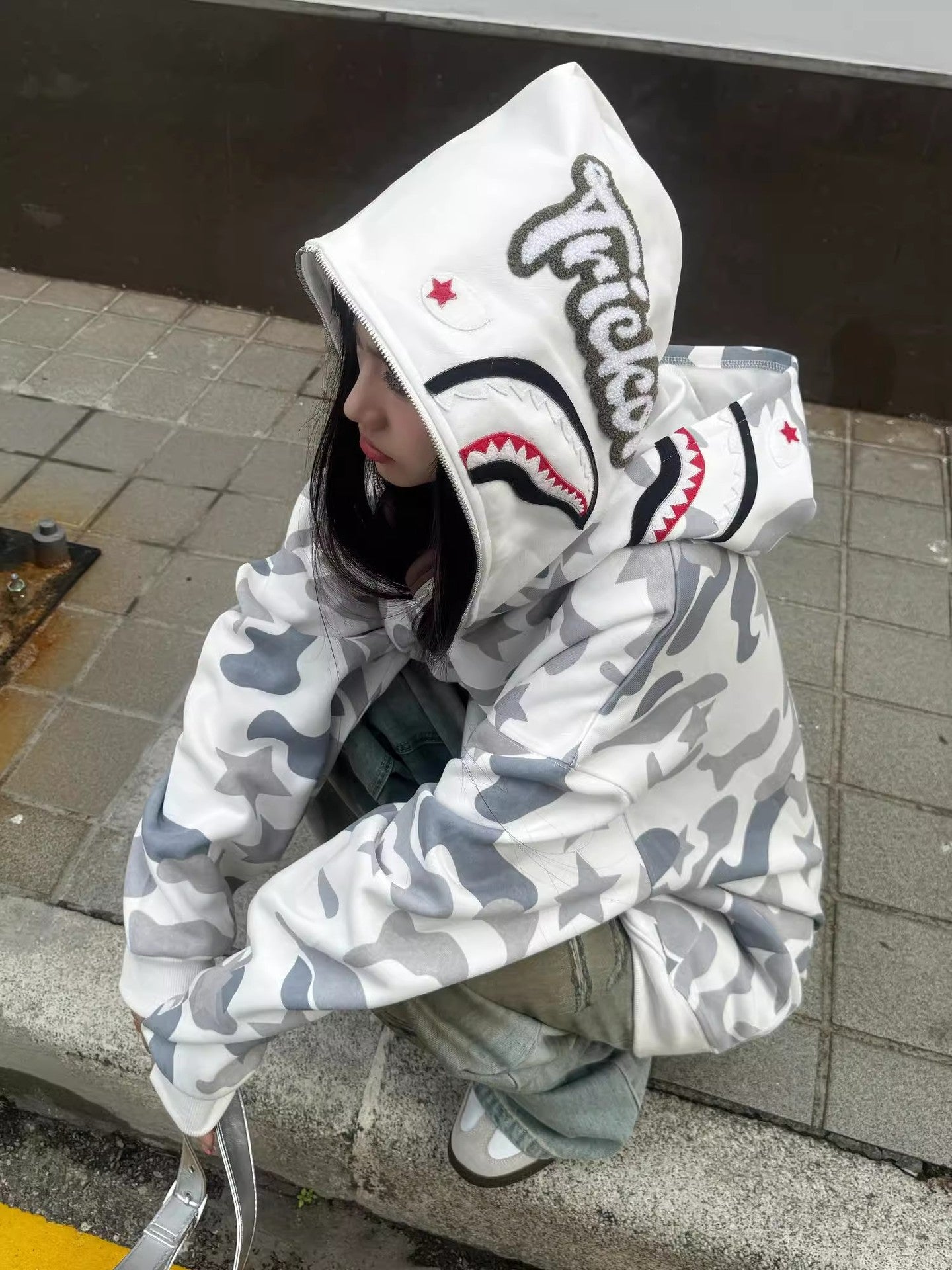 Trendiger Loose-Fit Dual-Zip Cardigan Hoodie