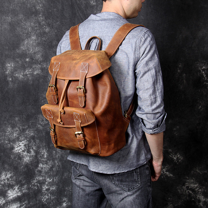 Retro Lederrucksack für Herren (20-35L) – Bild 6 | LuxeStyle
