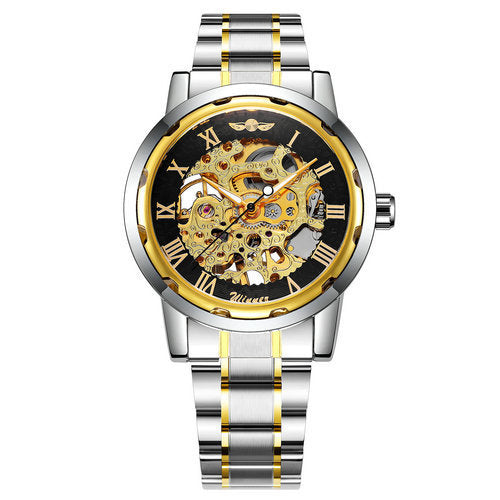 Business / Freizeit Gold Hohlraum-Mechanische Uhr