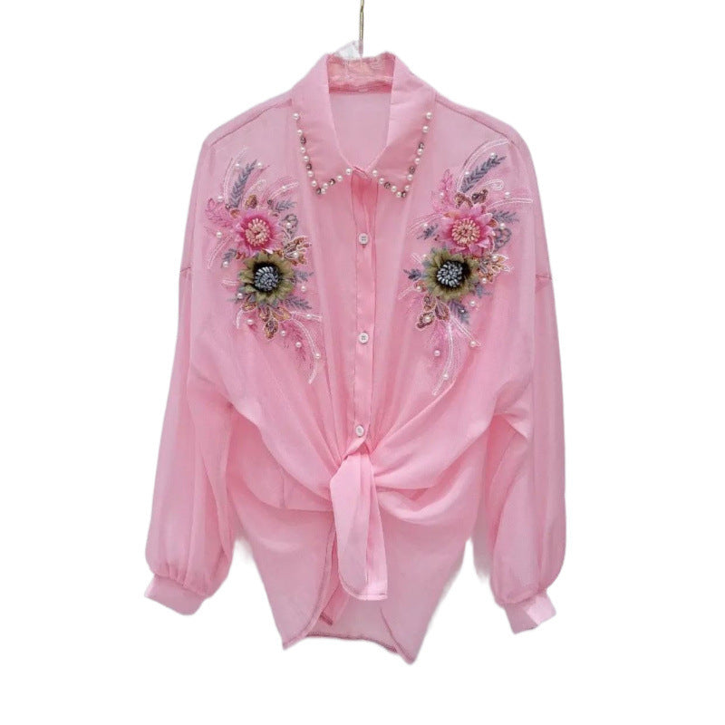 3D Blumen-Top mit Off-Shoulder | LuxeStyle