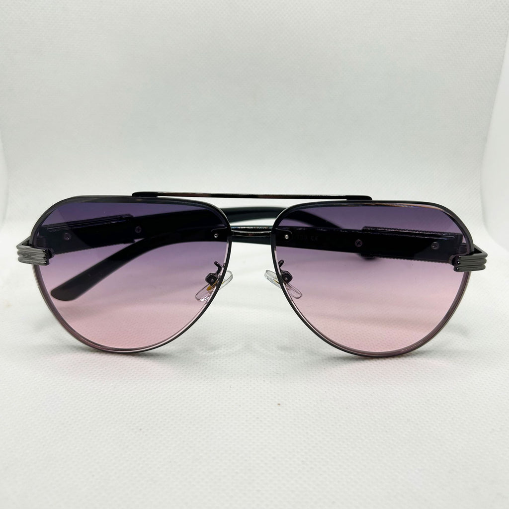 Randlose Sonnenbrille mit Leopardenkopf