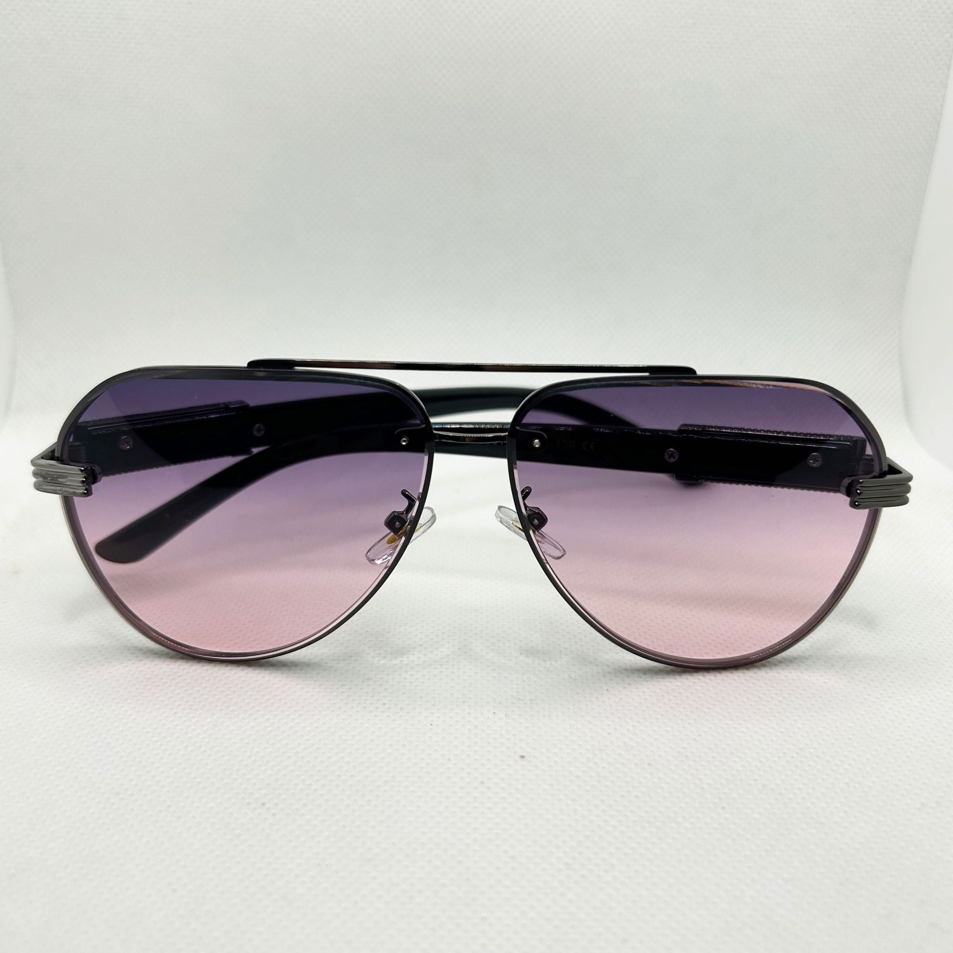 Randlose Sonnenbrille mit Leopardenkopf