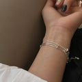 S925 Silber dreireihiges Schlangenketten-Armband | LuxeStyle
