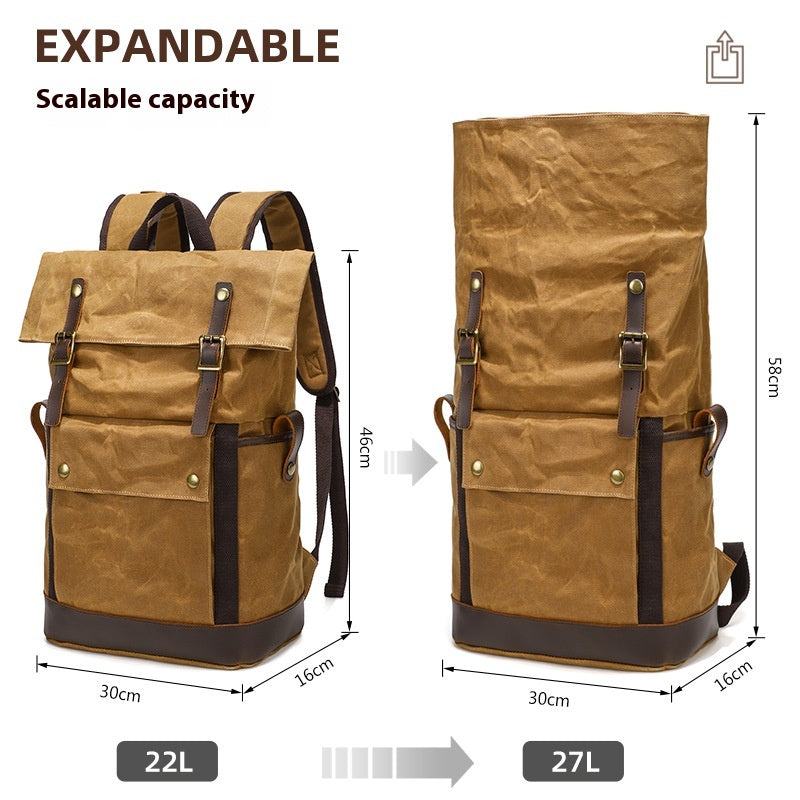 Wasserdichter Outdoor-Rucksack aus Pferdeleder