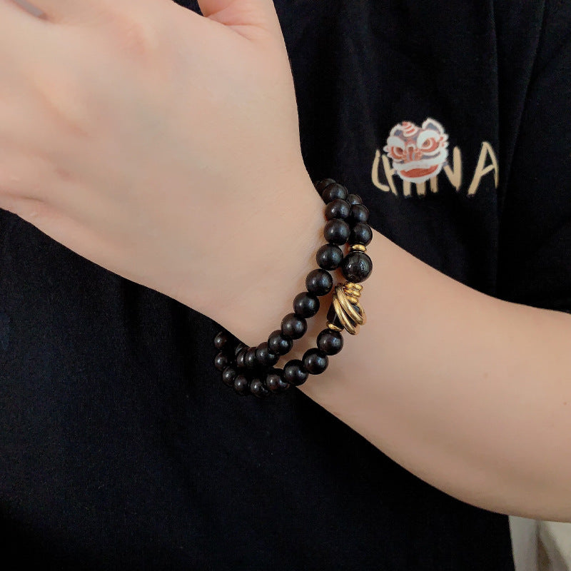 Ebony Doppelarmband, Ethnisch-Doppellagig