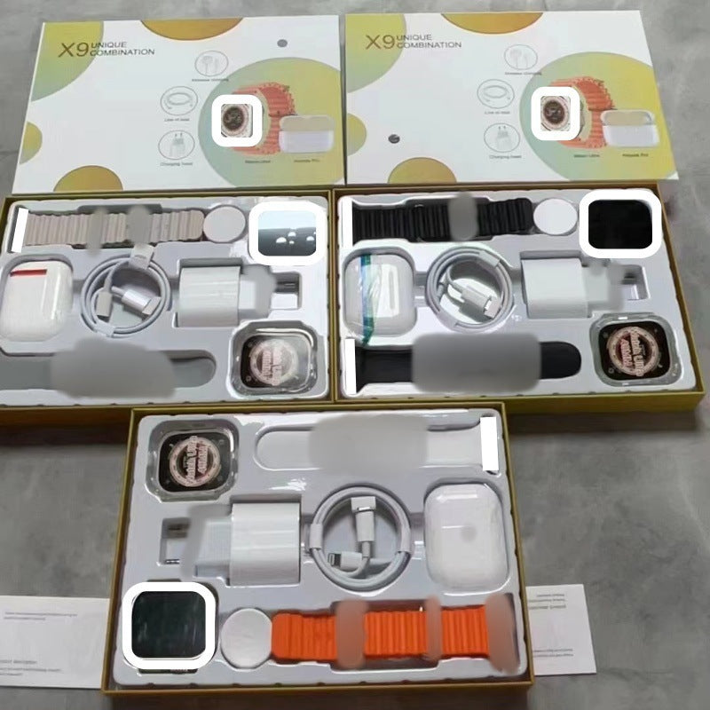 X8X9X10 Smartwatch mit Powerbank & Headset