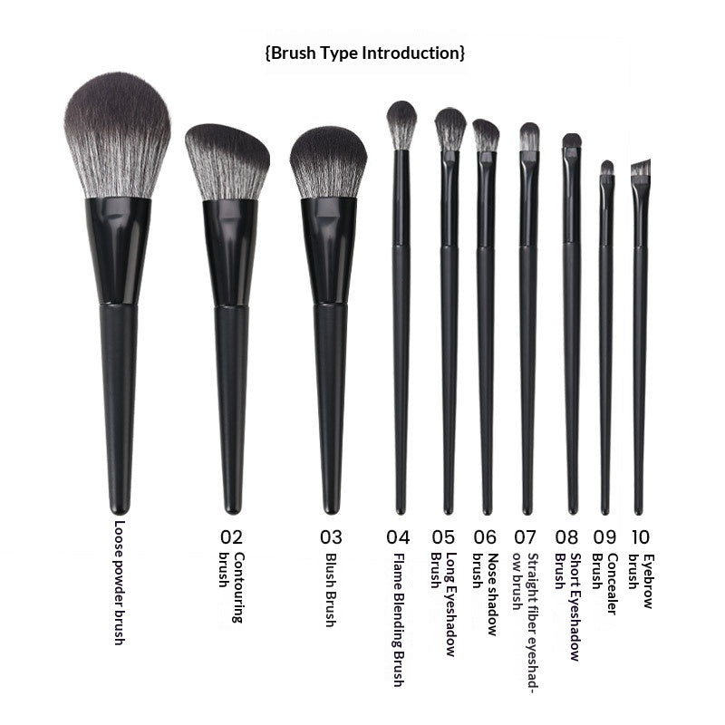 Mattes Make-up Pinselset mit Nylonborsten