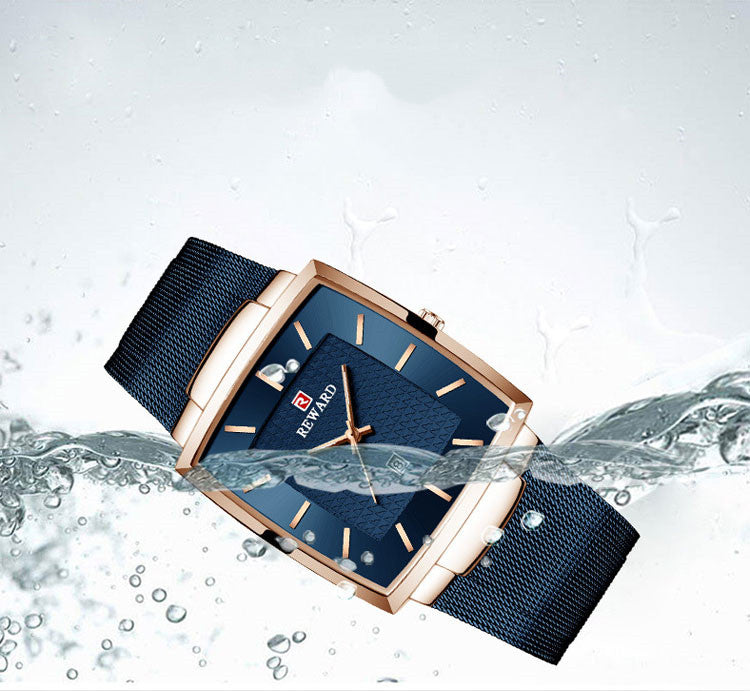 Herren Quarzuhr aus Edelstahl, wasserdicht – Bild 5 | LuxeStyle