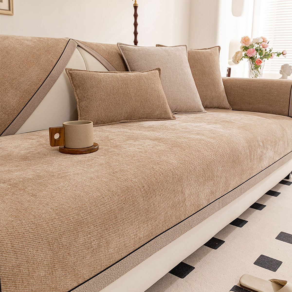 Sofakissen 70×70 cm Chenille rutschfest – Bild 6 | LuxeStyle