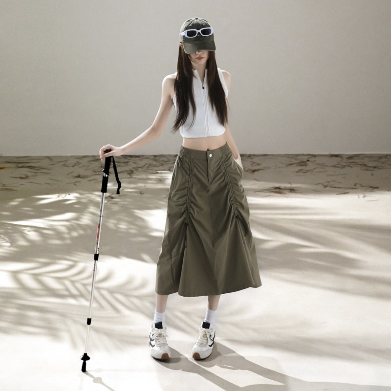 Workwear Chic Midi-Rock mit Tunnelzug – Bild 3 | LuxeStyle