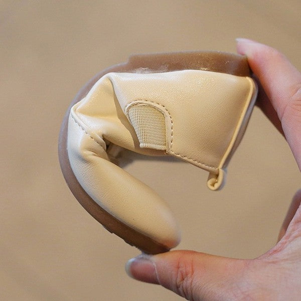 Kinder Leder-Halbschuhe mit Klettverschluss