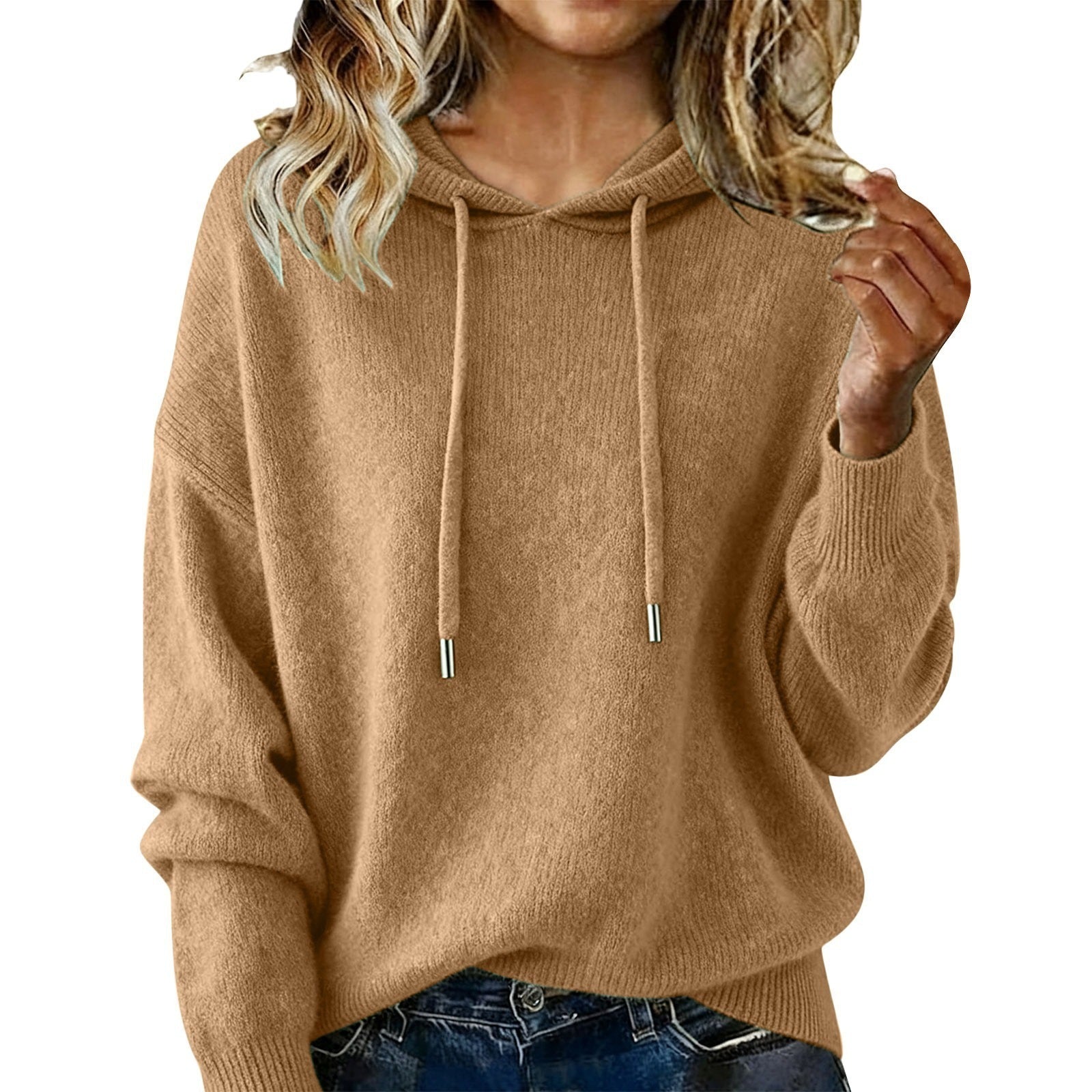 Hooded Pullover Sweater für Damen – Ansicht 3