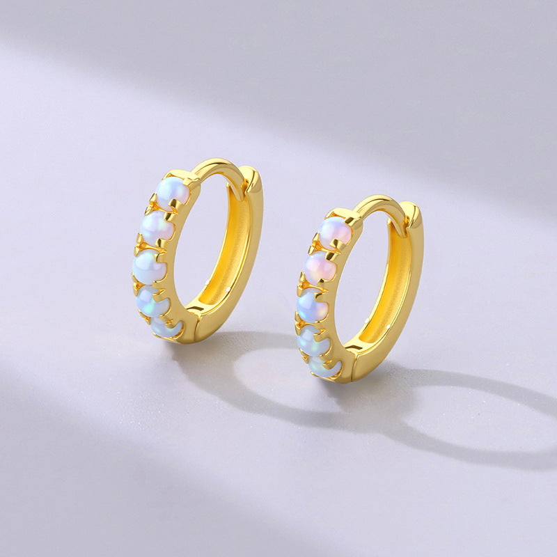 Opal-Ohrclip aus 925er Sterling Silber