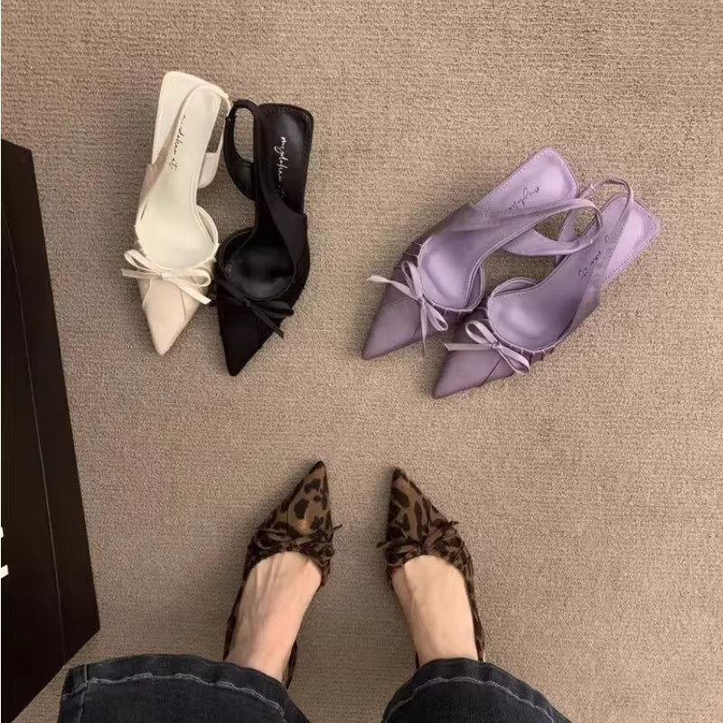 Leoparden-Print Sandalen mit niedrigem Absatz – Bild 6 | LuxeStyle