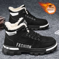 Warme Herren-Schuhe mit Kunstfell-Fütterung