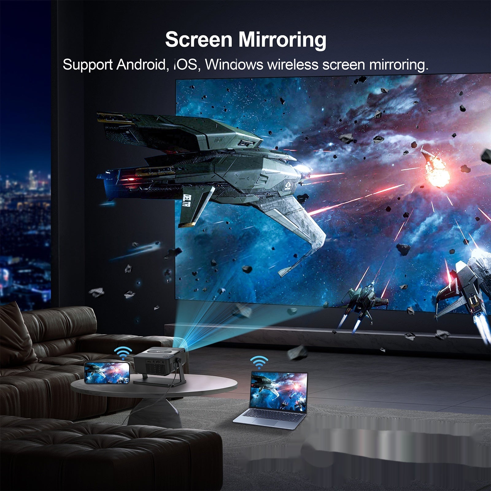 Mini-Beamer «Beamly» · WLAN HD-Projektor