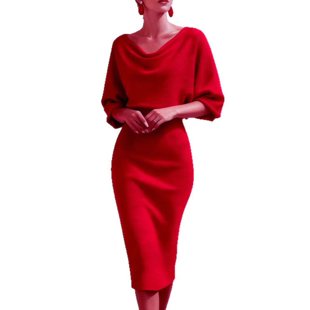 Elegantes Etuikleid mit Schlitz und Flared Sleeves – Bild 6 | LuxeStyle
