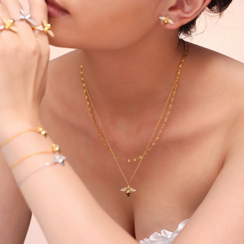 Bienen-Armband mit Zirkonia und Öl-Tropfen – Bild 7 | LuxeStyle