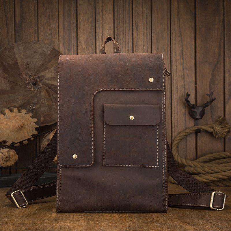 Leder Rucksack im Britisch-Retro-Stil – Bild 4 | LuxeStyle