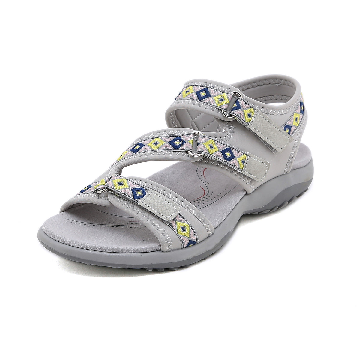 Sportliche Sandalen mit Print und Klettverschluss – Bild 2 | LuxeStyle