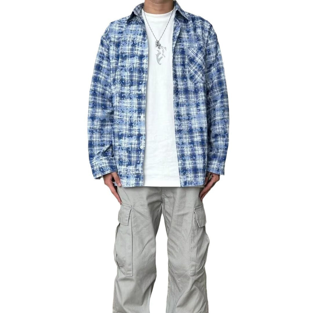 Langärmliges lockeres Shirt in Blau – Bild 2 | LuxeStyle