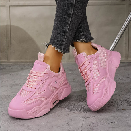Candy-farbige Plateau-Sneaker für Damen