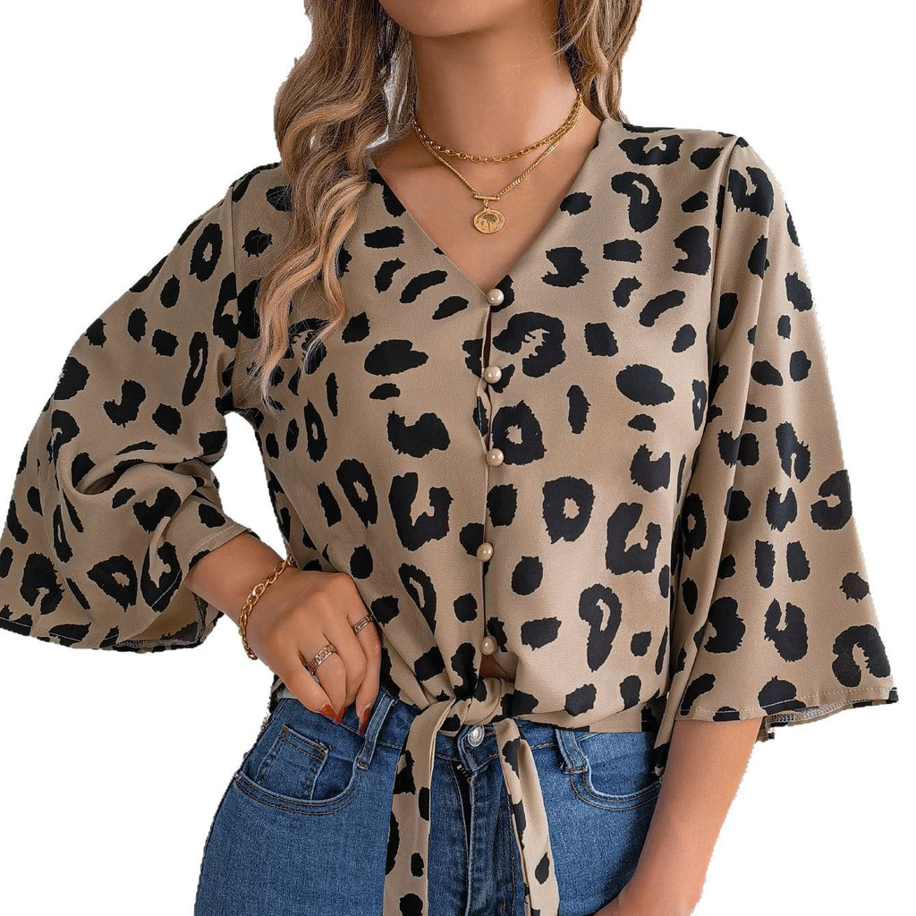 Damen Bluse mit Schnürdetails und ausgestellten Ärmeln – Bild 7 | LuxeStyle