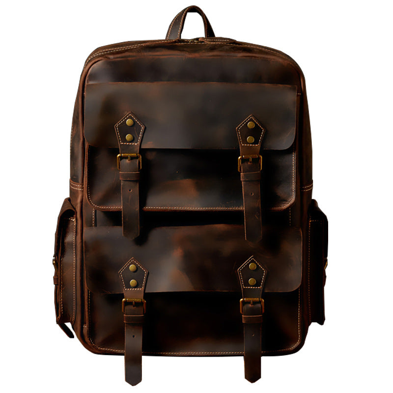 Retro Reiserucksack aus Crazy Horse Leder – Bild 5 | LuxeStyle