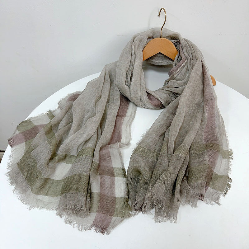 Wollschal in Grautönen – 100 × 210 cm | LuxeStyle