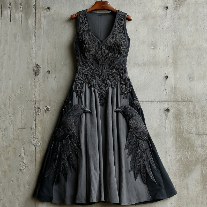 Retro A-Linien Kleid mit 3D-Effekt – Bild 4 | LuxeStyle