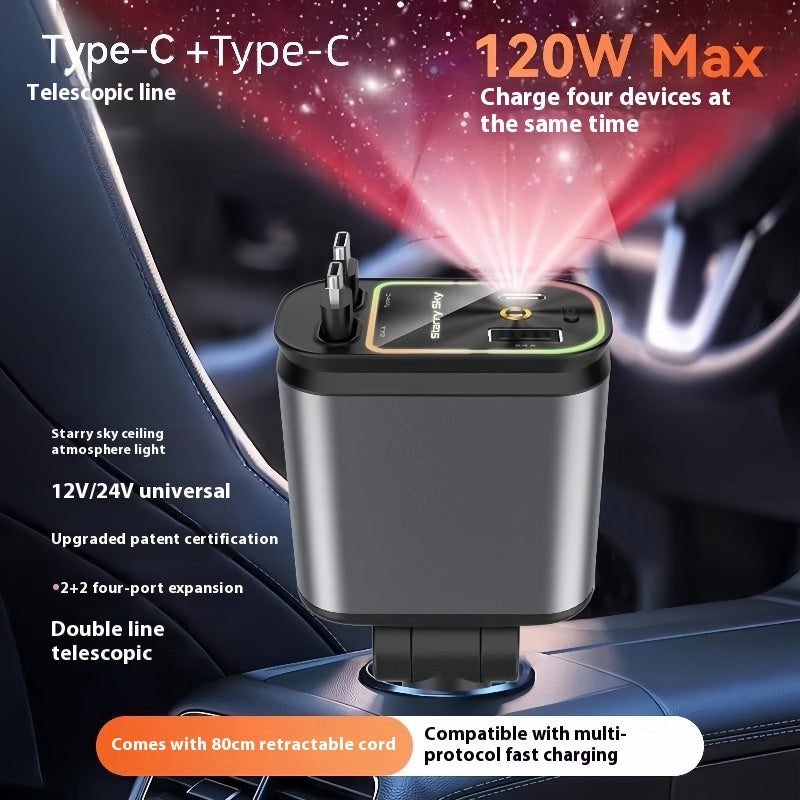Auto-Ladegerät mit Sternenlicht – Bild 2 | LuxeStyle