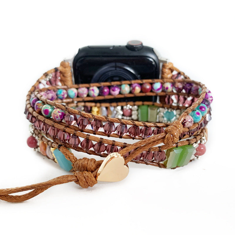 Boho-Armband für Apple Watch mit Natursteinen – Bild 4 | LuxeStyle