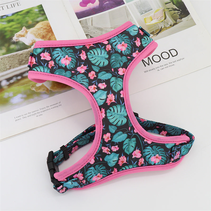 Hundegeschirr mit Leine Blumendekor | LuxeStyle