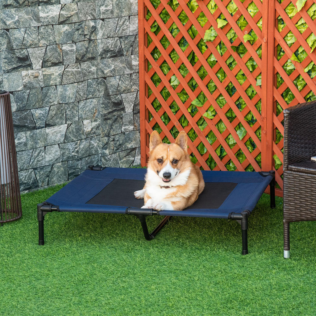 Hundebett «Cooling Cot» mit Netzgewebe – Blau