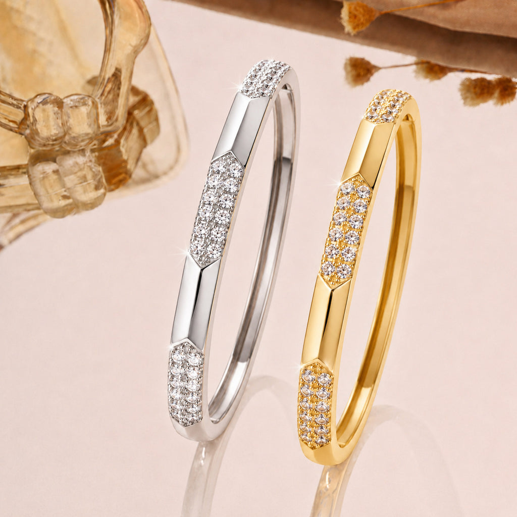 Elegantes Rauten-Armband mit Zirkonia
