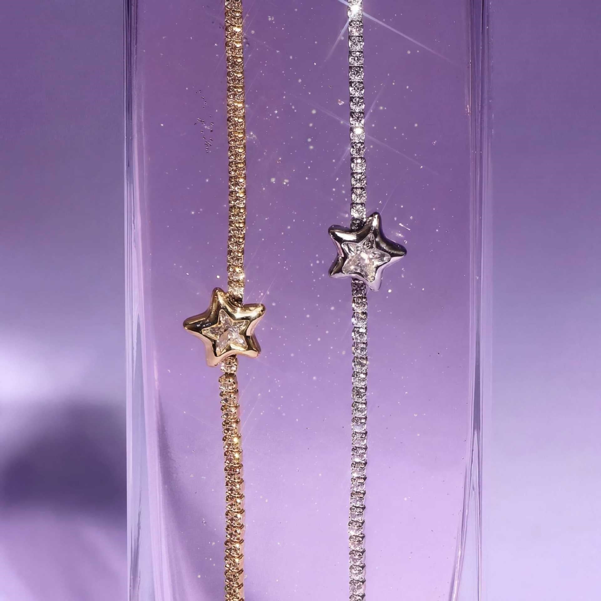 Sternenarmband mit Zirkonia-Pavé