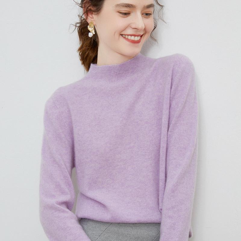 Wollpullover mit Halbkragen