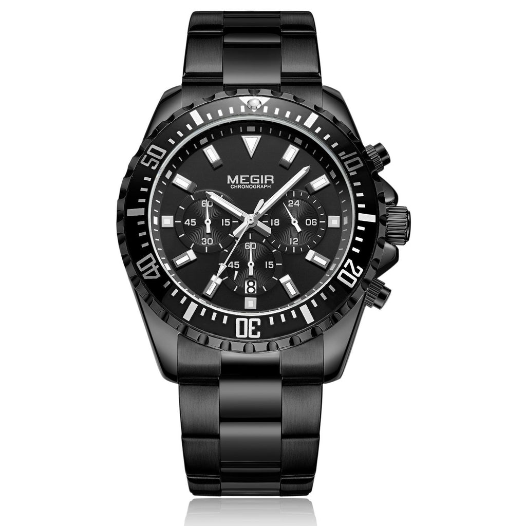 Sportliche Business-Armbanduhr mit Kalender und Leuchtzeigern – Bild 4 | LuxeStyle