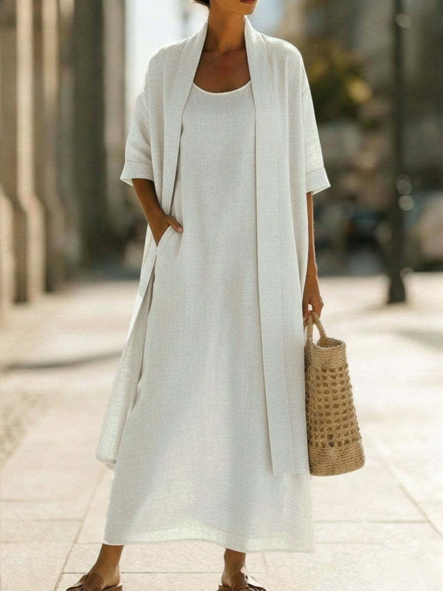 Elegantes Zweiteiler-Kleid im A-Linien-Schnitt