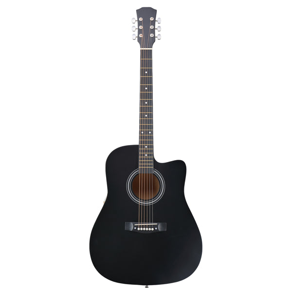 Mattschwarze 41-Zoll Dreadnought Akustikgitarre